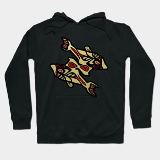 Black and Gold Dolphin Symbol Hoodie